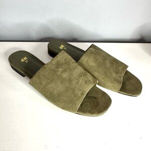 H&M - Women’s, Olive Green, Slides, Sandals, Flat, Size 7